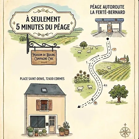 Dom wakacyjny Campagne Chic 120m2 Services Inclus Oeufs Frais Cormes